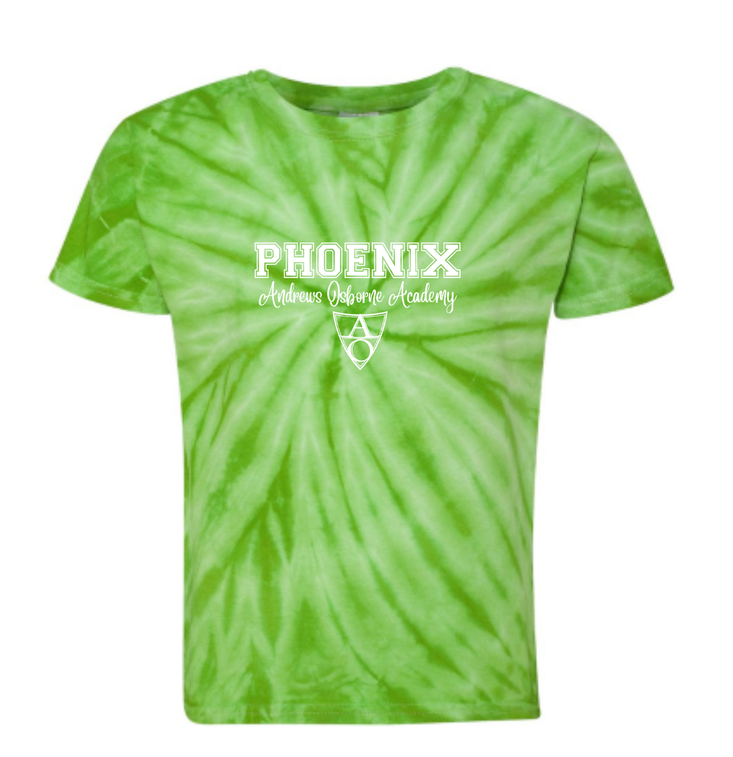 Youth Pinwheel Tie-Dye Tee - Lime