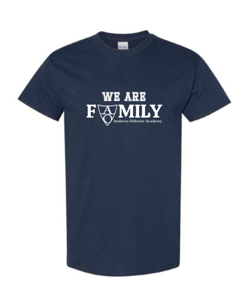 AOA We Are Family Tee in Navy