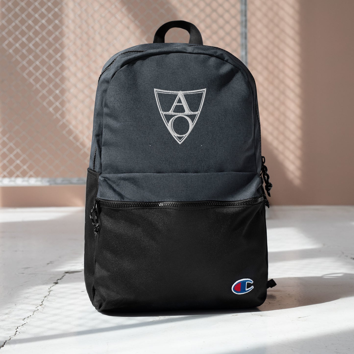 Embroidered Champion Backpack Andrews Osborne Academy Shield