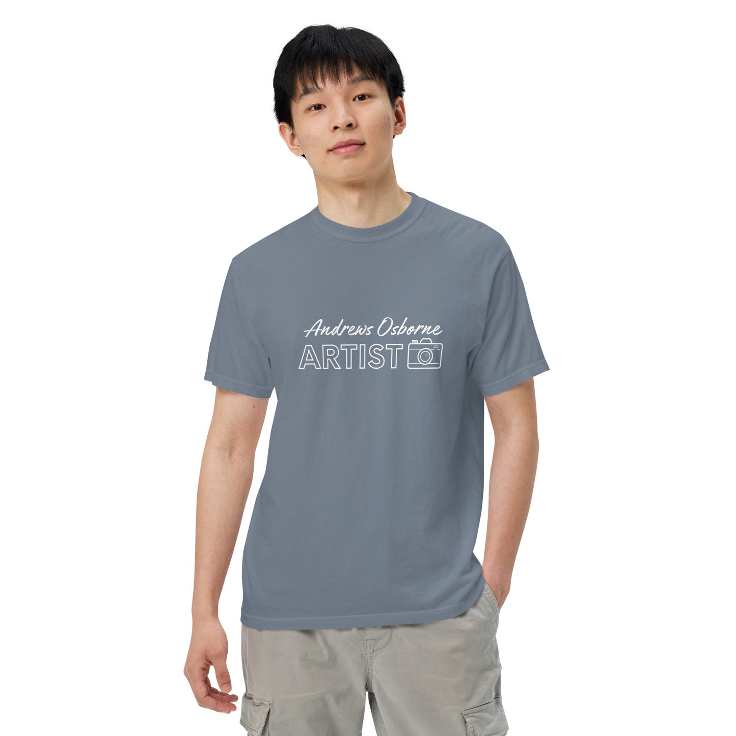 Unisex garment-dyed heavyweight t-shirt Andrews Osborne Artist Camera